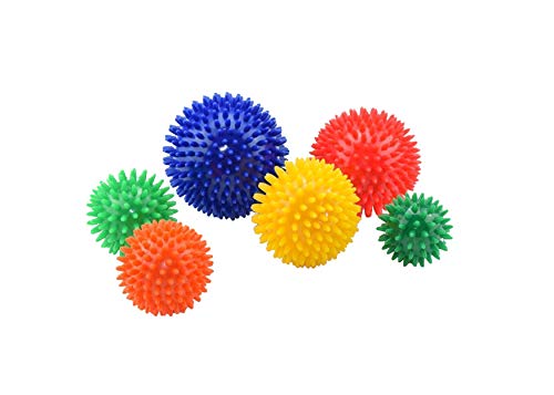Igelball 6er Set Massageball – Verschiedene Größen für punktuelle Selbstmassage an Füßen, Nacken und Rücken