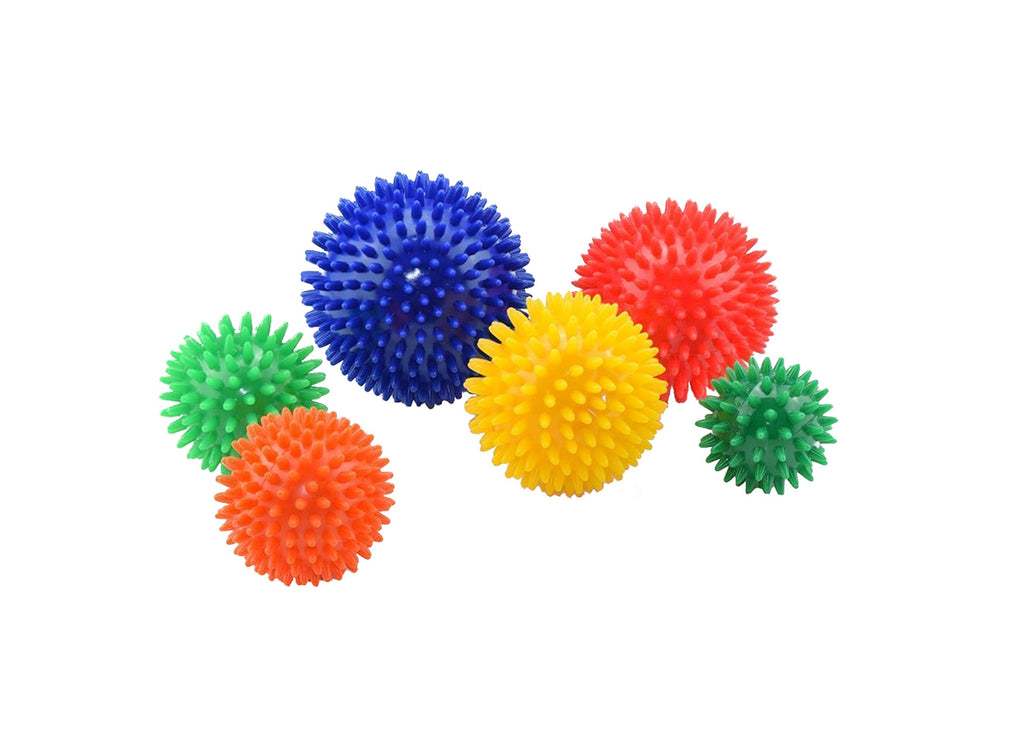 Igelball 6er Set Massageball – Verschiedene Größen für punktuelle Selbstmassage an Füßen, Nacken und Rücken