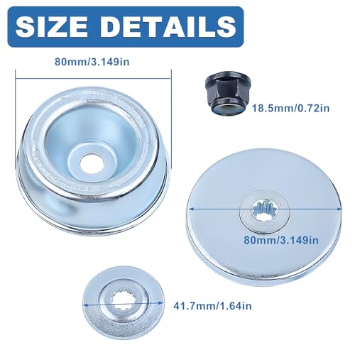 Laufteller Zubehör Kit für STIHL FS55 FS55R FS36 FS44 FS56 FS80 FS90 FS120 FS200 FS250 Motorsense, AUMEL Stoß Teller + Laufteller + Druckscheibe + Adaptermutter Freischneider Ersatzteile 4 in 1