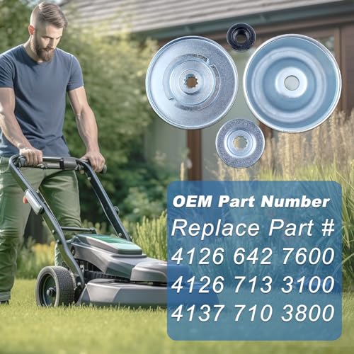 Laufteller Zubehör Kit für STIHL FS55 FS55R FS36 FS44 FS56 FS80 FS90 FS120 FS200 FS250 Motorsense, AUMEL Stoß Teller + Laufteller + Druckscheibe + Adaptermutter Freischneider Ersatzteile 4 in 1