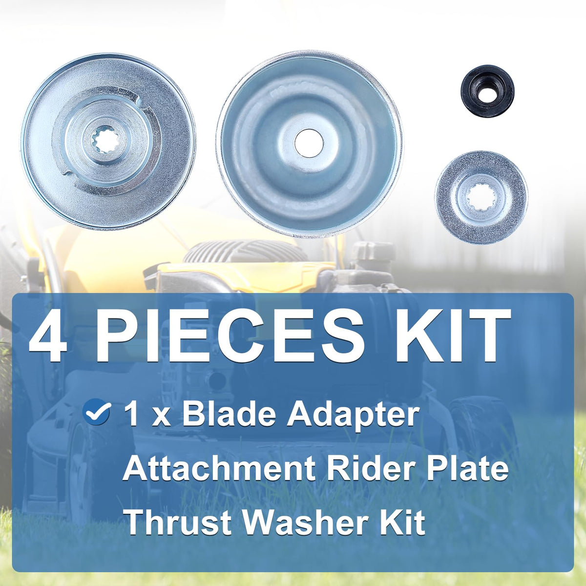 Laufteller Zubehör Kit für STIHL FS55 FS55R FS36 FS44 FS56 FS80 FS90 FS120 FS200 FS250 Motorsense, AUMEL Stoß Teller + Laufteller + Druckscheibe + Adaptermutter Freischneider Ersatzteile 4 in 1