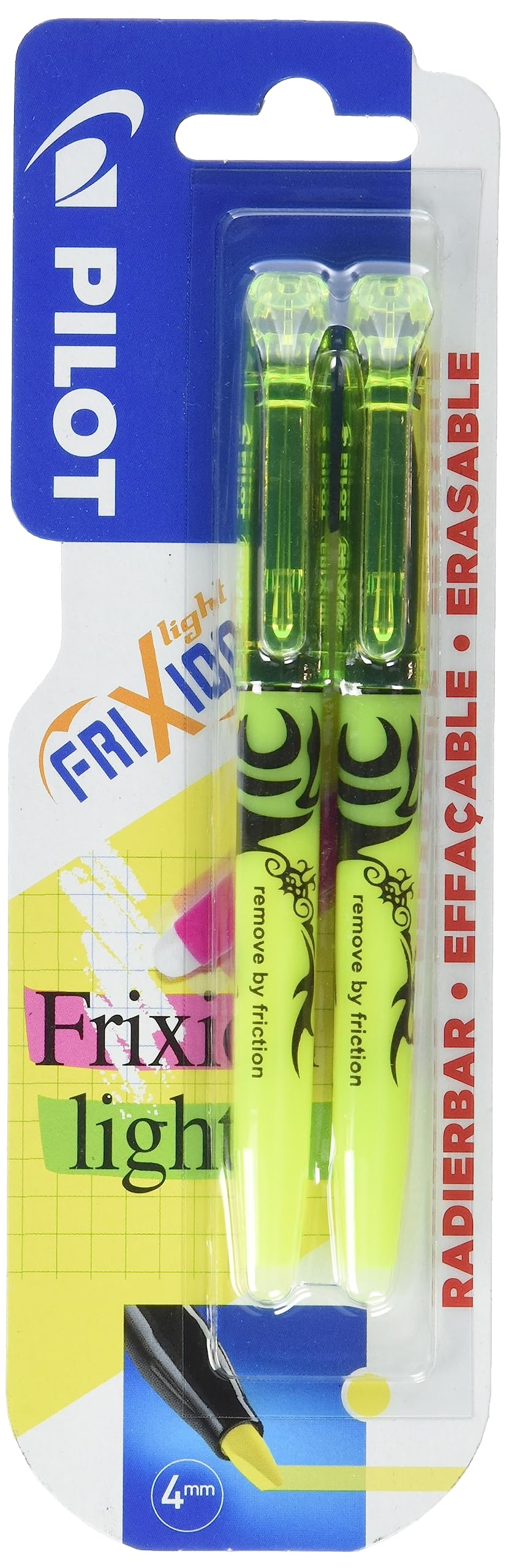 Pilot Pen 4136005B2 - Frixion Textmarker 2er Packung, radierbar, 2 x gelb