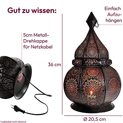 Gadgy Orientalische Laterne Marokkanische Lampe Metall 36 cm