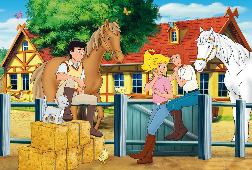 Schmidt Spiele 56187 Bibi und Tina, Auf dem Martinshof, 100 Teile Kinderpuzzle
