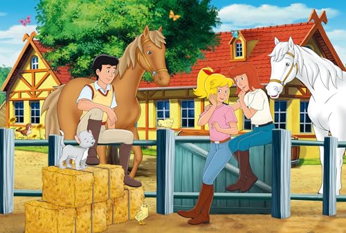 Schmidt Spiele 56187 Bibi und Tina, Auf dem Martinshof, 100 Teile Kinderpuzzle