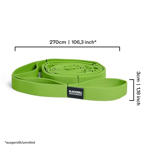 BLACKROLL® Stretch Band/Multi Band, Fitnessband für Mobilitäts- oder ganzheitliches Training, Flexibles Gymnastikband mit Schlaufen, hautfreundliches Stretchband, ideal für Yoga, Made in Germany