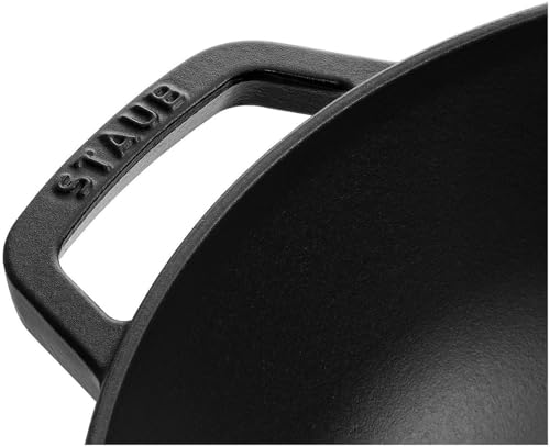STAUB Wok 30 cm, Gusseisen, Induktionsgeeignet, schwarz