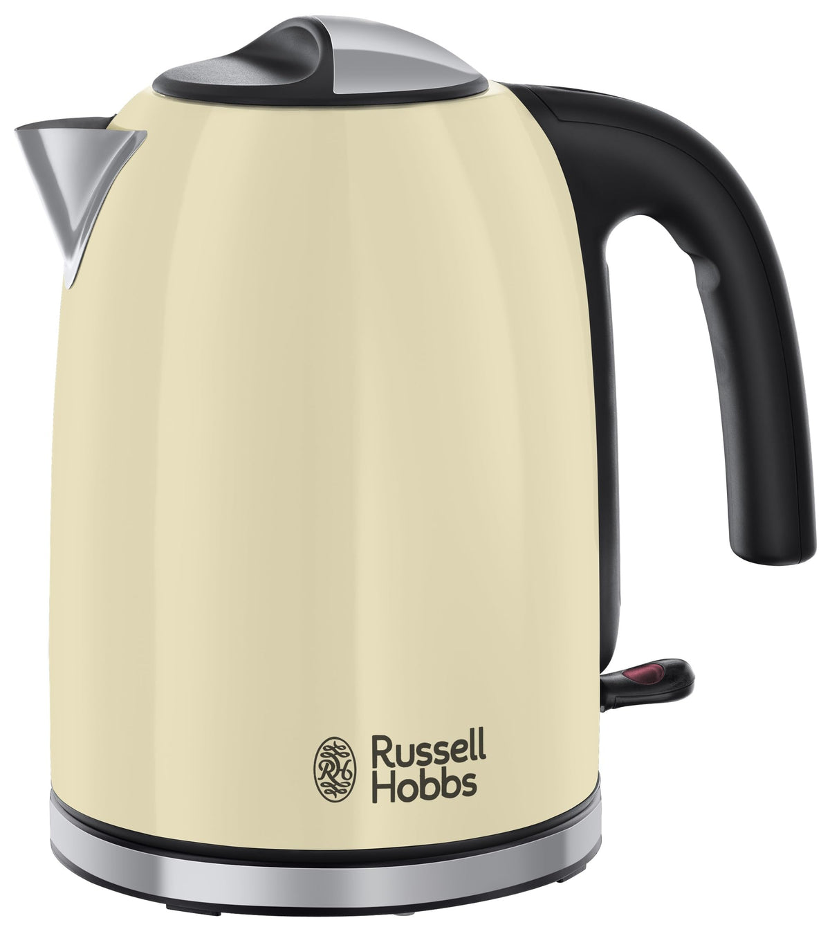 Russell Hobbs Wasserkocher, 1,7 l, 2400 Watt, Edelstahl Creme, Kalkfilter
