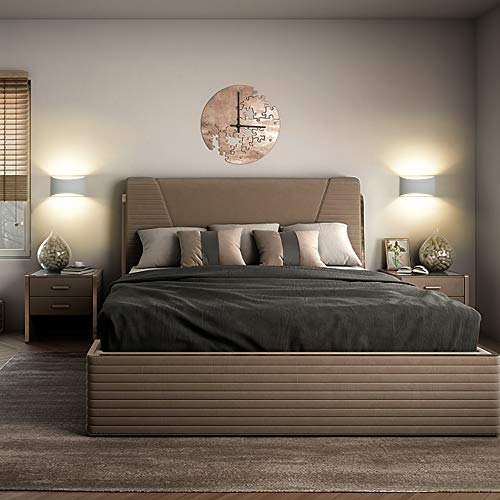 LED Wandleuchte Innen, 7W Weiß Gipsleuchte Modernes Design Wandlampe LED Licht Up und Down Wandlicht Spotlicht Warmweiß für Badezimmer, Wohnzimmer, Schlafzimmer, Flur (G9 LED Birne enthalten)