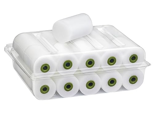 Colorus Lackierwalzen Set 20x Schaumstoff 5 cm gerade mit Farbwalzenbügel
