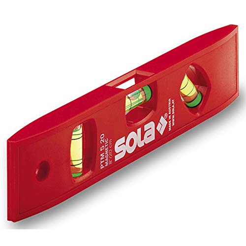 SOLA Torpedo-Wasserwaage PTM 5 mit Magnetstreifen