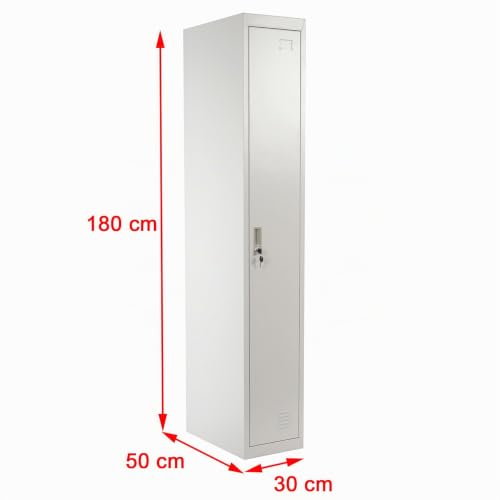 Mendler Spind Boston T163 180x30x50cm - grau