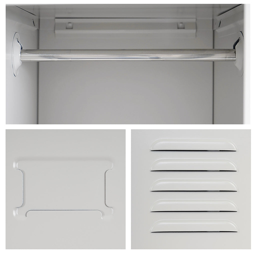 Mendler Spind Boston T163 180x30x50cm - grau