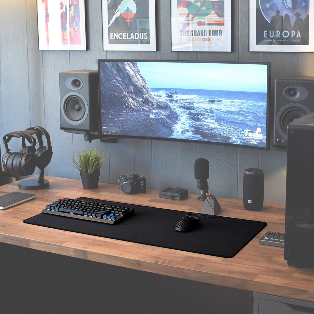 Sidorenko Gaming Mauspad XXL in schwarz - Großes Mousepad XXL 900x400mm
