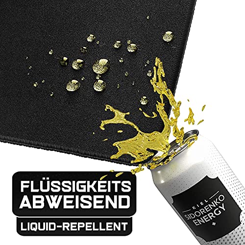 Sidorenko Gaming Mauspad XXL in schwarz - Großes Mousepad XXL 900x400mm