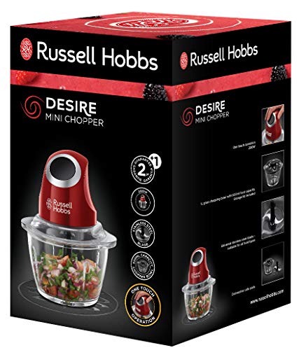 Russell Hobbs Zerkleinerer Mini Elektrisch, 500 ml Glasbehälter, 24660-56