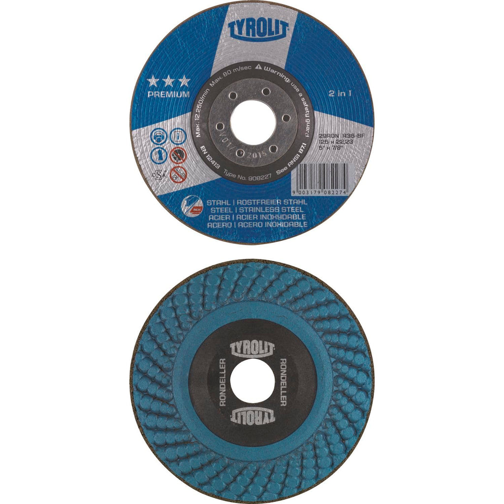 TYROLIT Rondeller Premium*** 125 mm Korn 60 für Metall 2in1 Form 29RON