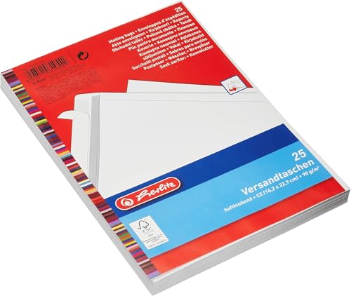 Herlitz Briefumschläge, Weiß, C5