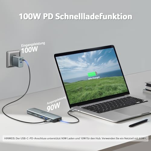 Acer USB C Hub, 7IN1 USB-C zu 4K HDMI, 2*USB-A+1*TypC 5Gbps, 100W PD, SD/TF