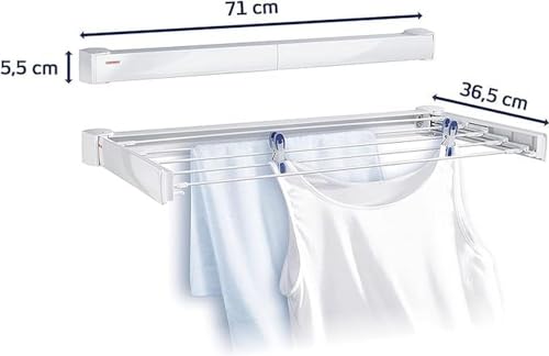 Leifheit Wandwäschetrockner Telegant 30 Protect, ausziehbarer Wandtrockner