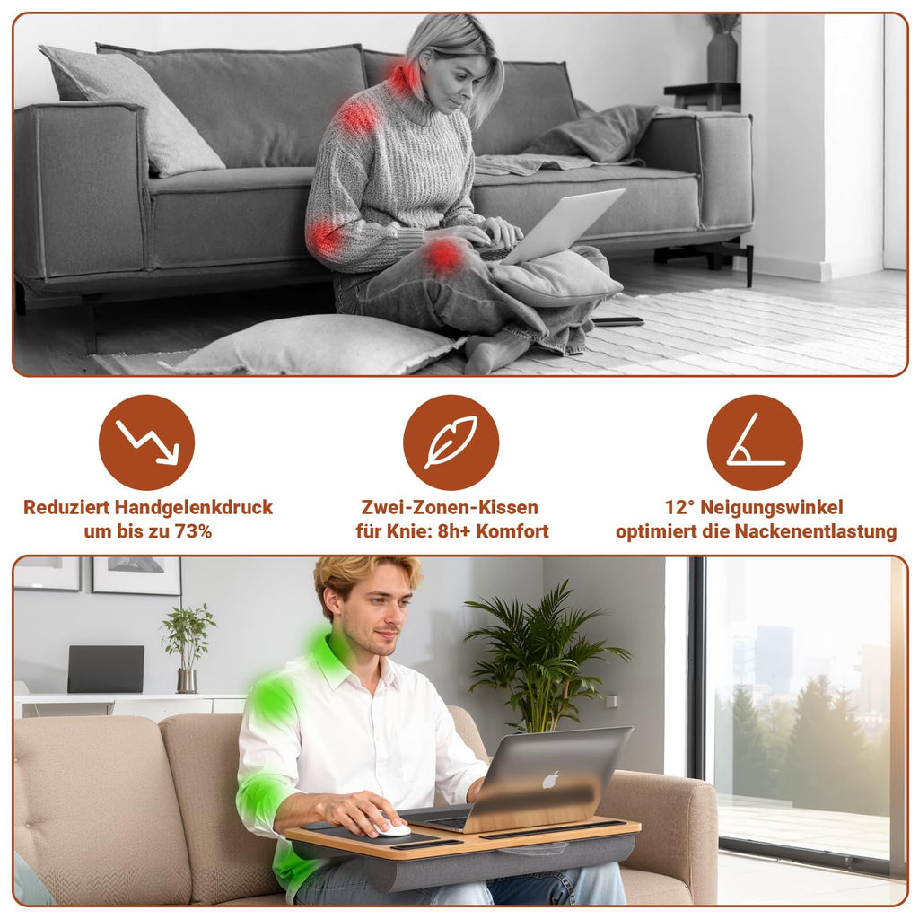 Laptopkissen Groß & Ergonomisch bis 17 Zoll