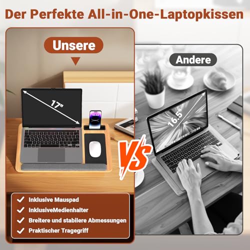 Laptopkissen Groß & Ergonomisch bis 17 Zoll
