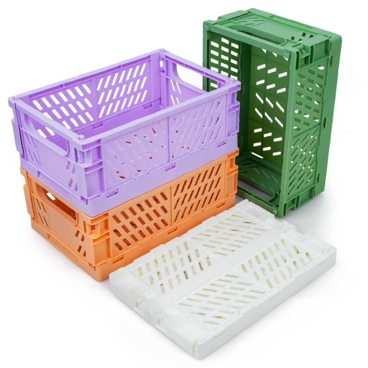 iHomara 4X Faltbarer Aufbewahrungskorb, 25*16*10cm Klappbox, Mehrzweckkorb
