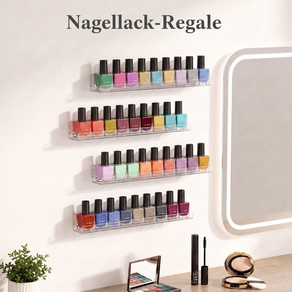 Lifewit 6 Pack Wandregal Schmal, 30,4cm Kunststoff Schweberegal, Klar