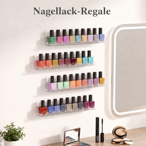 Lifewit 6 Pack Wandregal Schmal, 30,4cm Kunststoff Schweberegal, Klar