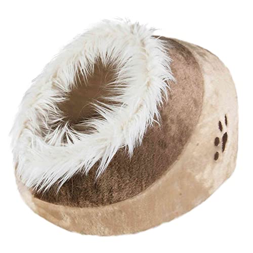 TRIXIE Katzenhöhle Minou, waschbar – 41 x 30 x 50 cm, beige/braun