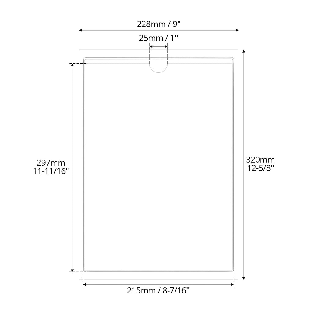 QWORK® 6X Transparente PVC-Taschen, Vertikale A4, Selbstklebende Dokumentenhalter Broschürenhalter mit Oberer Öffnung, Wasserfest und Robust