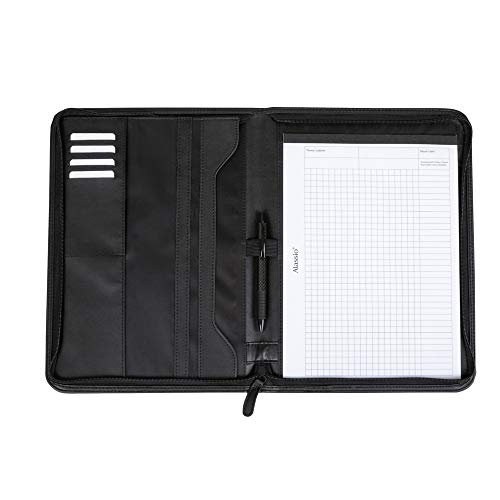 ALASSIO 30067 Schreibmappe A4 Lorenzo, Orga-Mappe 34 x 25 x 2,5 cm, Schwarz