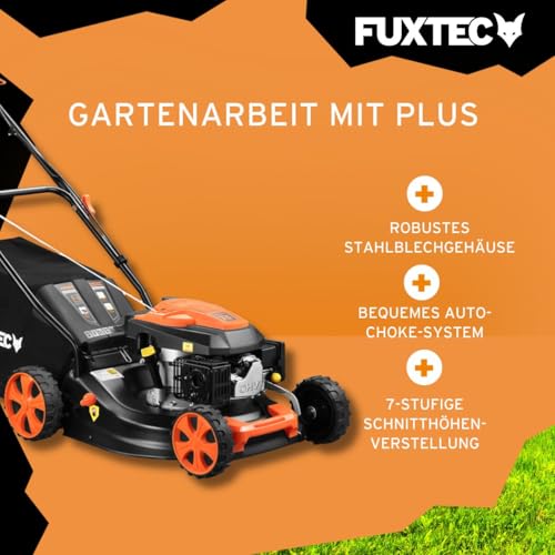 FUXTEC Benzin Rasenmäher FX-RM4646ECO • 3,5 PS • 46 cm Schnittbreite
