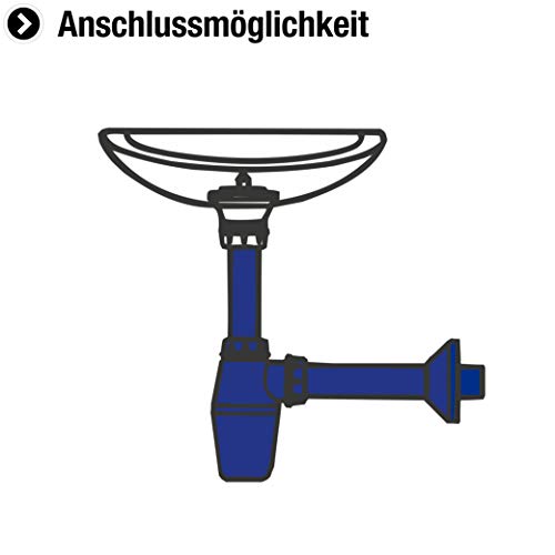Cornat Tassen-Geruchsverschluss für Waschtische - 1 1/4 Zoll x 32 mm - Metall verchromt - Platzsparend - Pflegeleicht & korrosionsbeständig / Flaschengeruchsverschluss / T317605