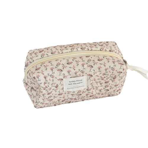 Blumenmuster Kulturtasche, Federmäppchen Bleistift, Kosmetiktasche, die Cartoon-Tasche ist Klein und süß und Kann als Spielzeugtasche, Schlüsseltasche Verwendet Werden, Geldtasche (Rosa)