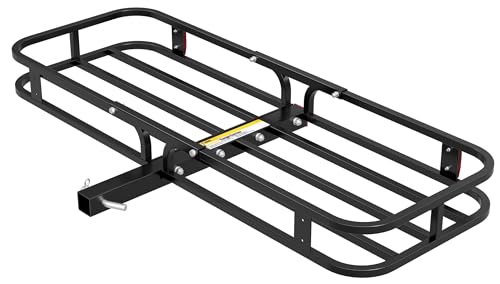 MaxxHaul 70107 134,6 x 48,8 cm Anhängerkupplung – Anhängerhalterung aus Stahl mit hohen Seitenschienen für Wohnmobile, LKWs, SUVs, Vans, Autos, 5,1 cm Empfänger, 227 kg Tragfähigkeit, Schwarz
