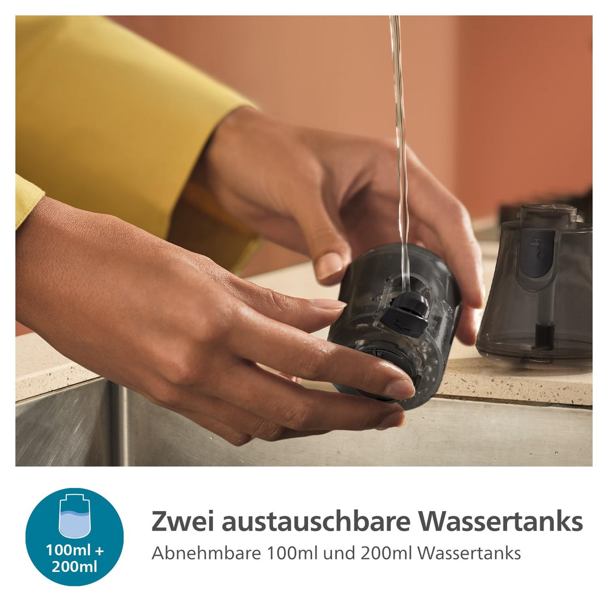 Philips Steamer 7000 Serie, Schwarz, 1500W