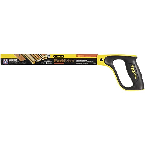 Stanley FatMax Stichsäge, Kompasssäge, 0,7mm dickes Sägeblatt, 9 Zähne/Inch, 300mm Länge, ABS Kunststoff, 2-17-205