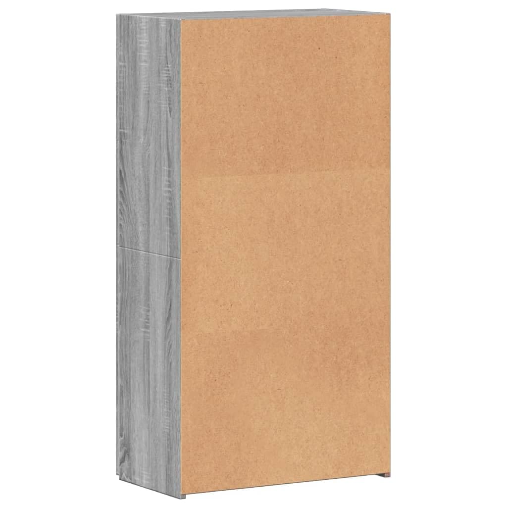 Aktenschrank Grau Sonoma Holzwerkstoff 60x32x115 cm Büroschrank mit viel Stauraum, abschließbar, ideal für Büro, Arbeitszimmer und Homeoffice zur sicheren Archivierung von Dokumenten und