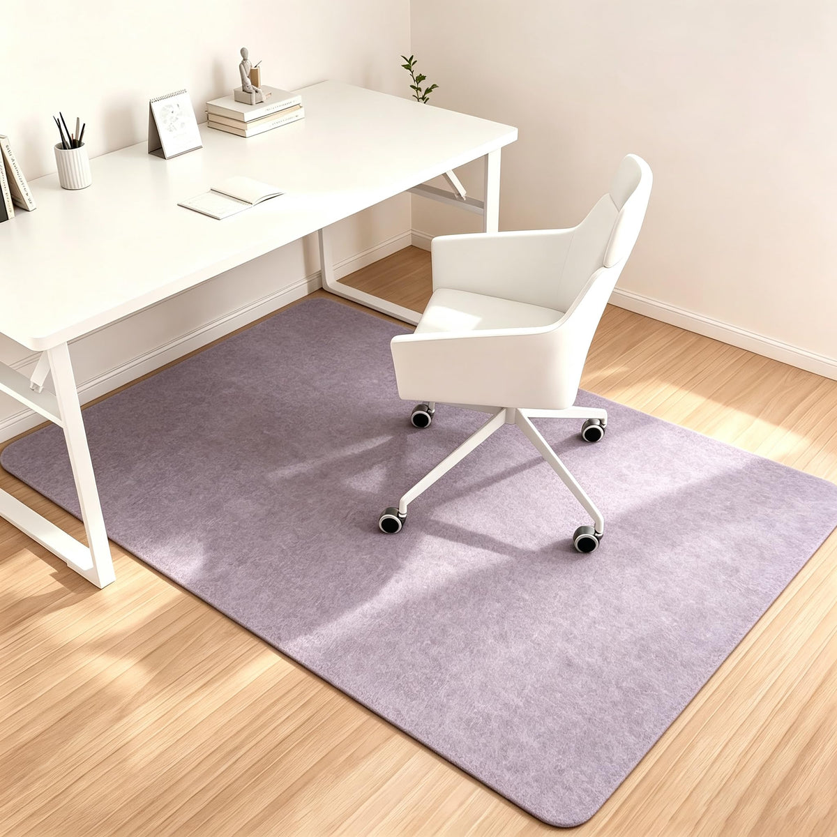 90 x 140 cm, Bürostuhl Unterlage, Schreibtischstuhl Unterlage, Bodenschutzmatte bürostuhl, Kratzfest Bodenmatte Stuhlunterlage, Bodenschutzmatte für Laminat, Parkett und Hartböden (hellgrau)