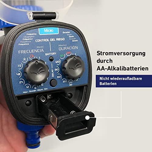 Aqua Control C4099O Bewässerungsprogrammierer für den Garten, für alle Arten von Hähnen, Öffnung bei 0 bar. Alt C4099N