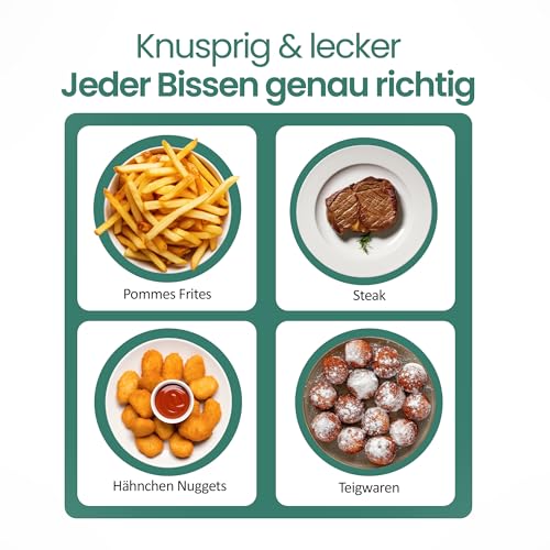 EMERIO digitale 10L DOPPEL Heißluftfritteuse AirFryer Frittieren mit heißer Luft ohne Öl möglich 2x5L Volumen 12 Programme BPA frei SMART FINISH Funktion (beide gleichzeitig fertig) AF-126672.4