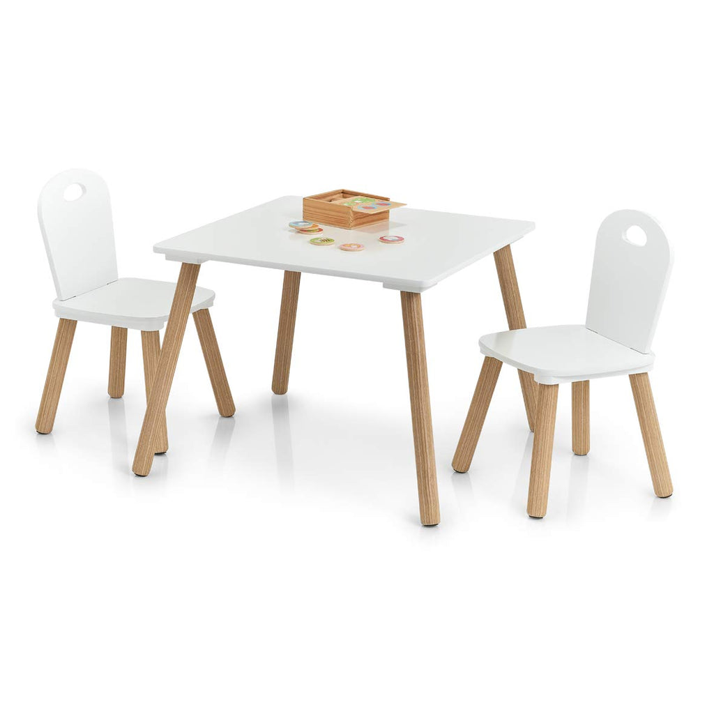 Zeller Kinder-Sitzgarnitur Scandi, 3-TLG, Holz, Tisch: 55x55x43,5 cm Stuhl: 28x28x50 cm 13501