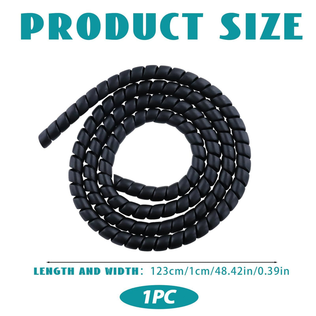 Flexible 120 cm TPU kabelspirale für E-Scooter, Perfekt für Xiaomi 1s/M365/Pro Ninebot Scoote, Anpassbare e Scooter kabelschutz in Schwarz (E-Scooter Zubehör)