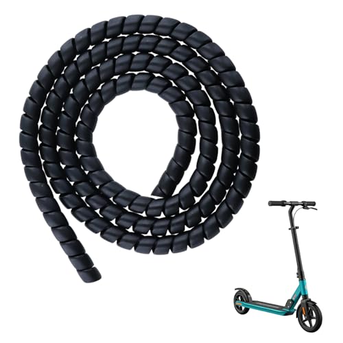Flexible 120 cm TPU kabelspirale für E-Scooter, Perfekt für Xiaomi 1s/M365/Pro Ninebot Scoote, Anpassbare e Scooter kabelschutz in Schwarz (E-Scooter Zubehör)