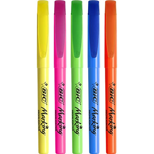 BiC 893133 Textmarker, hell, 5 Stück