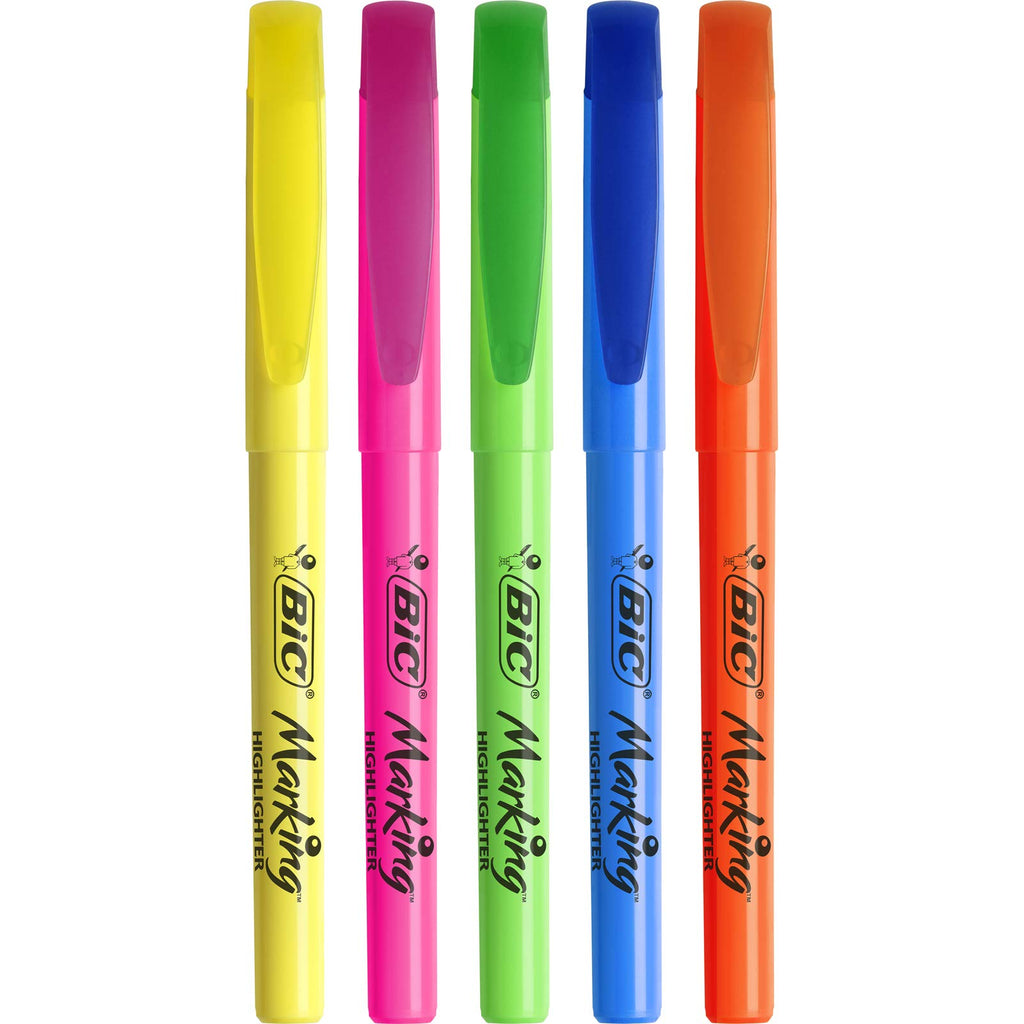 BiC 893133 Textmarker, hell, 5 Stück