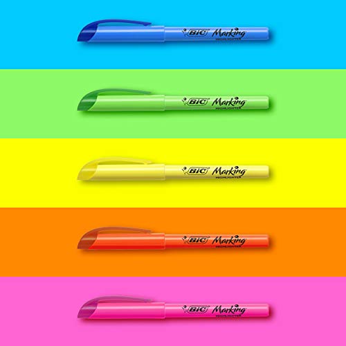 BiC 893133 Textmarker, hell, 5 Stück