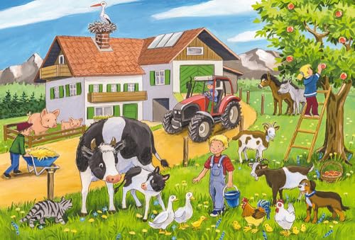 Schmidt Spiele 56216 Auf dem Bauernhof, 3x24 Teile Kinderpuzzle