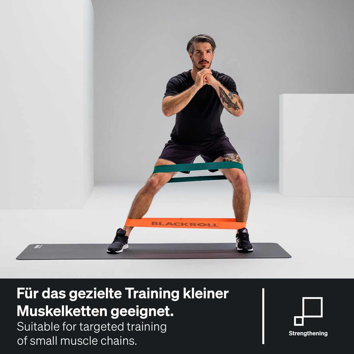 BLACKROLL® Loop Band (32 cm), Fitnessband für funktionales Training, hautfreundliches Widerstandsband, Trainingsband für zu Hause, Büro oder Park, Verschiedene Widerstandsstärken, Made in Germany
